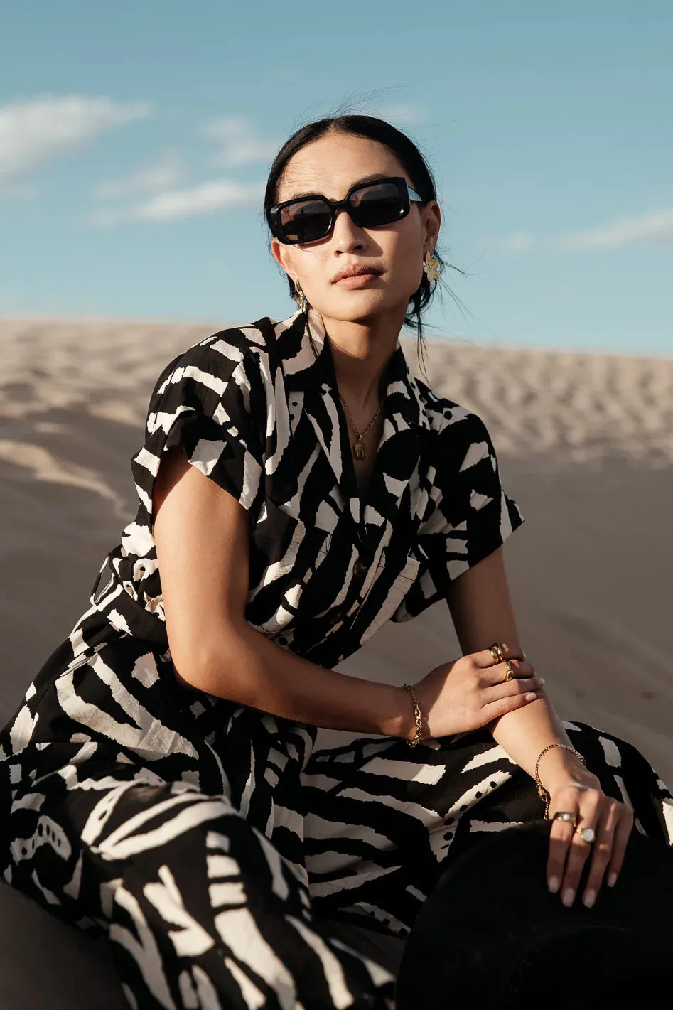Luca Abstract Print Jumpsuit