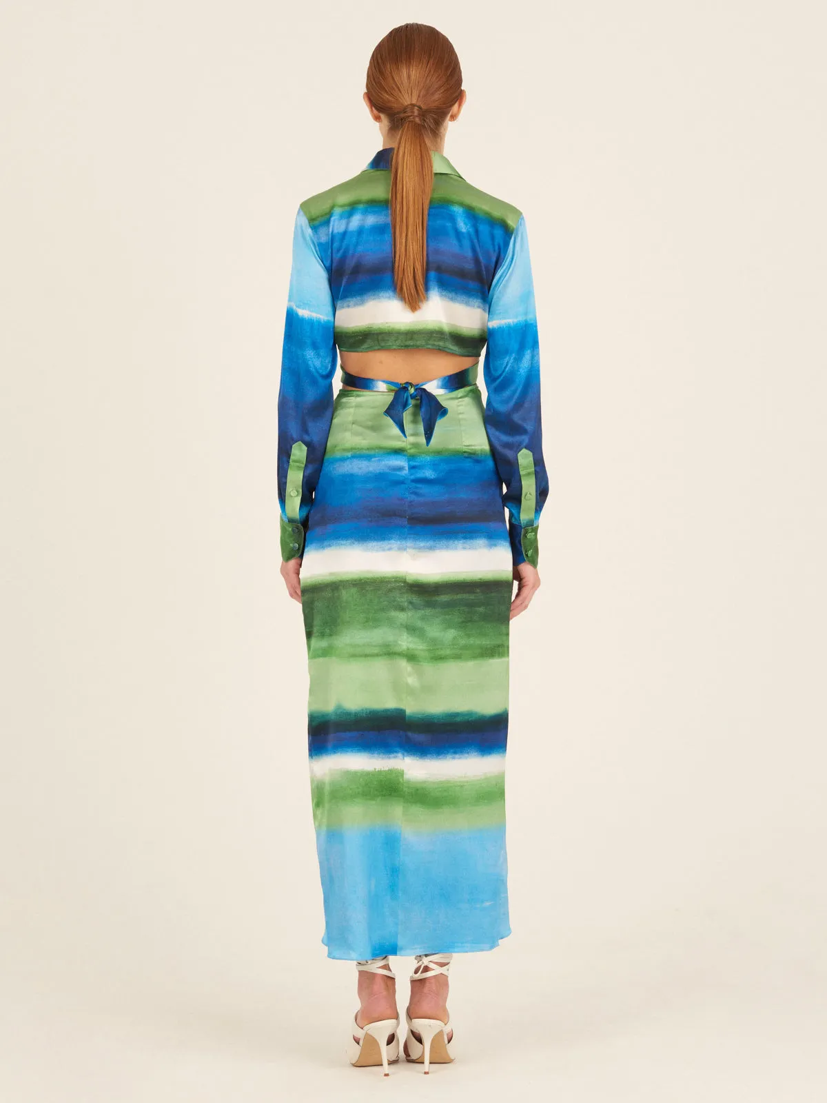 Marcel Blouse Washed Emerald Blue