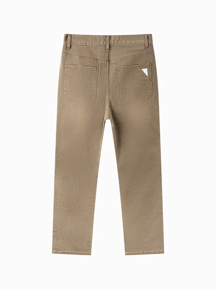 Men's brown straight pants