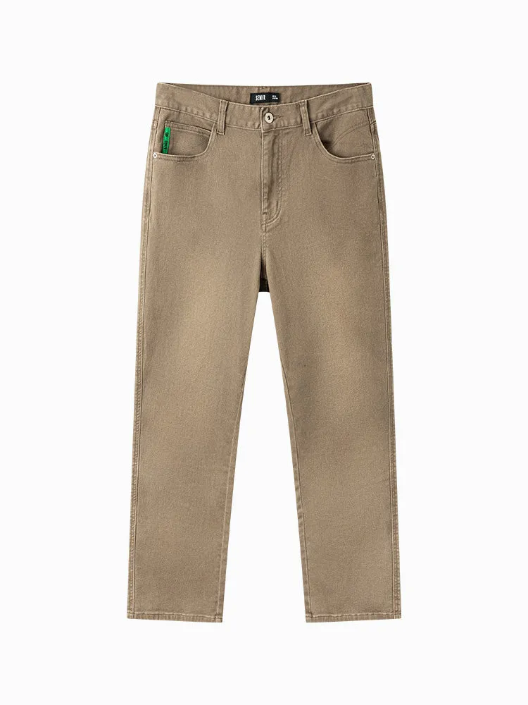 Men's brown straight pants