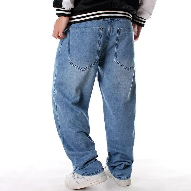 Men's Loose Baggy Style Jeans Light Blue
