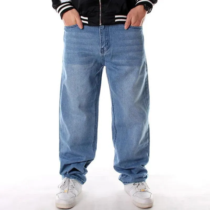 Men's Loose Baggy Style Jeans Light Blue