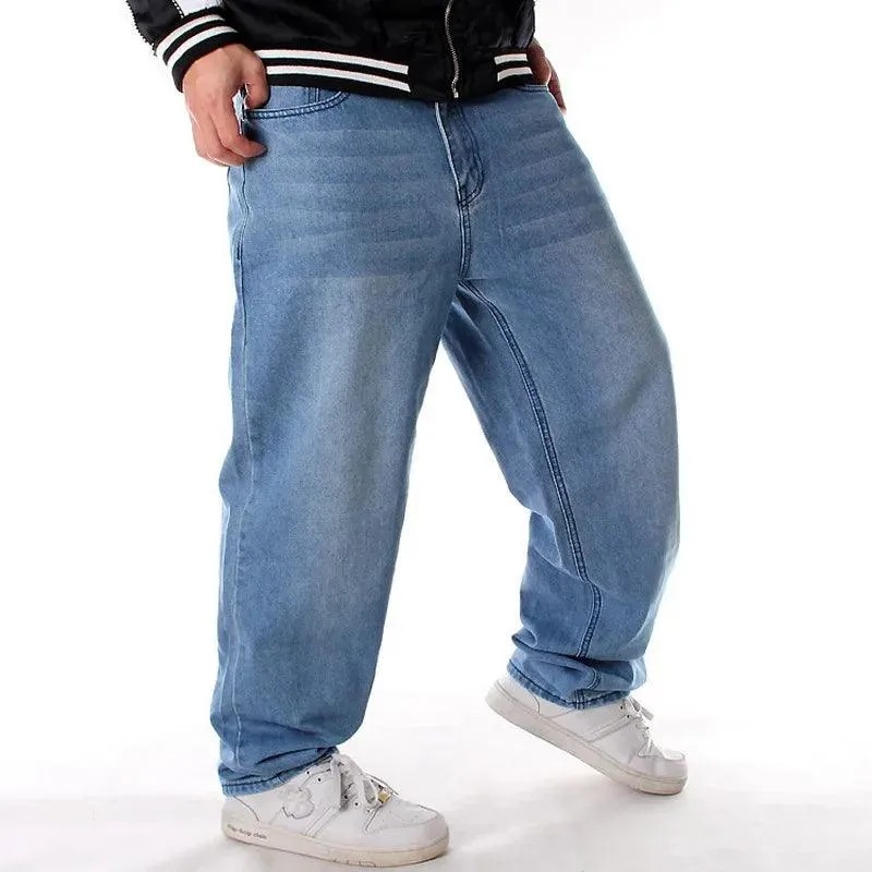 Men's Loose Baggy Style Jeans Light Blue
