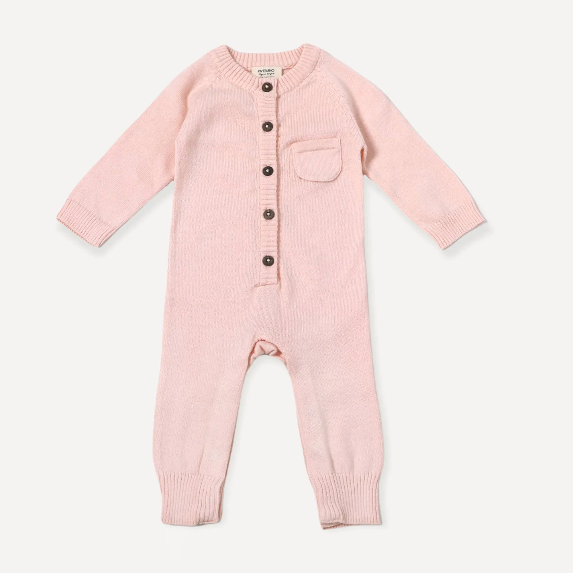 Milan Button Baby Jumpsuit (Sweater Knit)