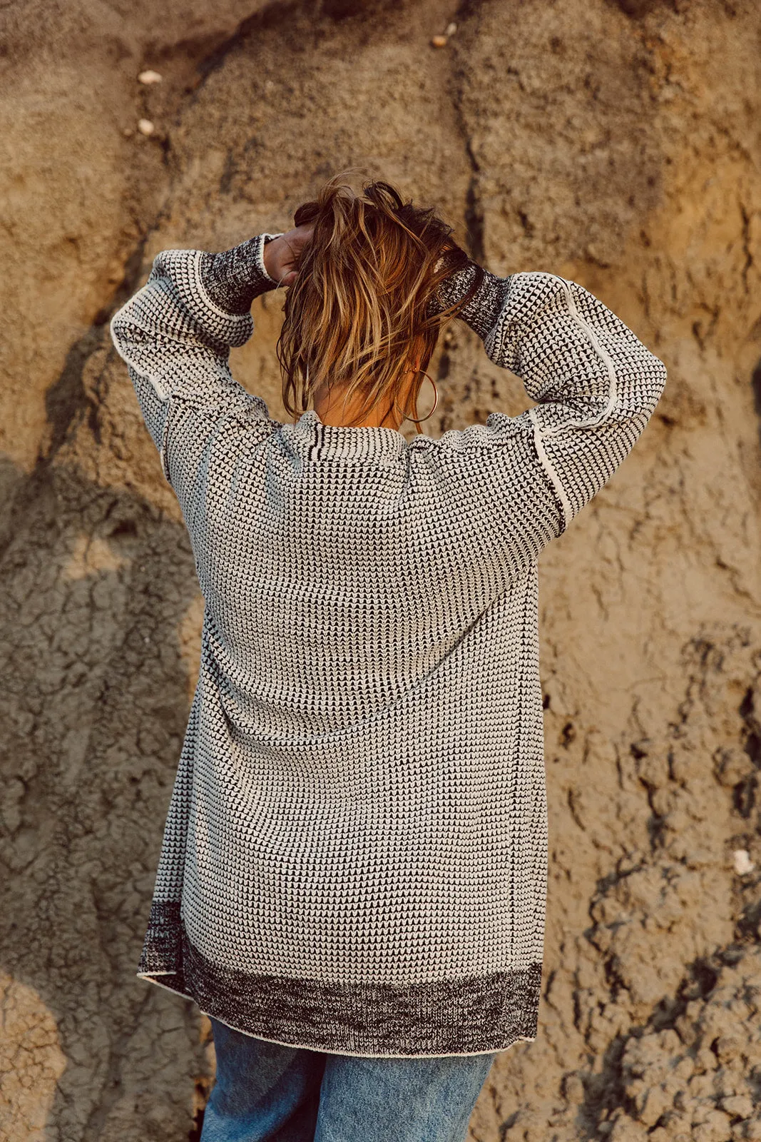 Nathalia Charcoal Long Sleeve Cardigan
