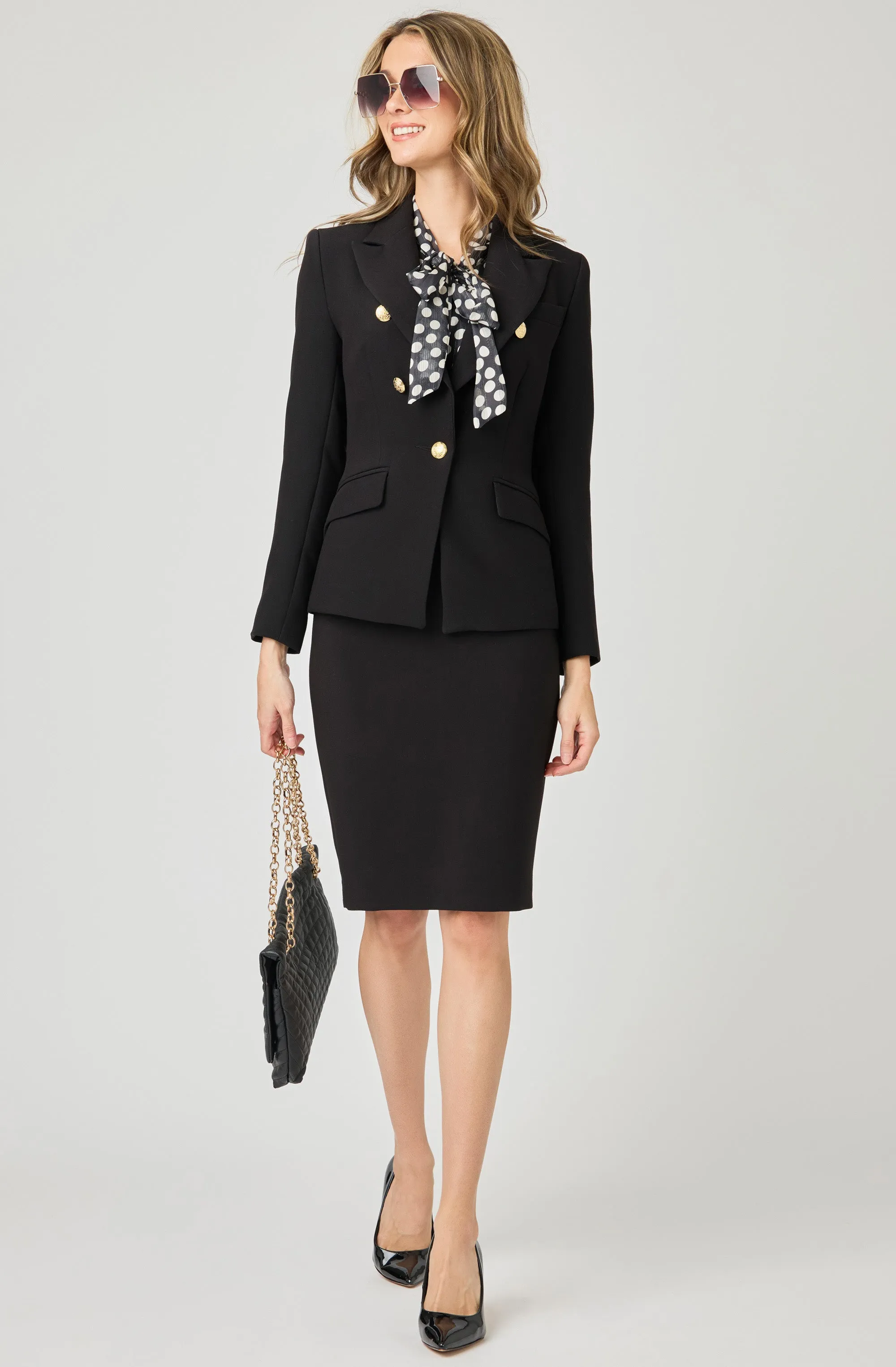 Printed Chiffon Blouse with Ribbon necktie