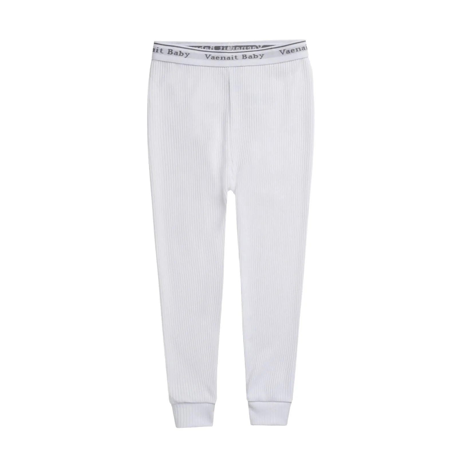Rib White Long Sleeve Pajama