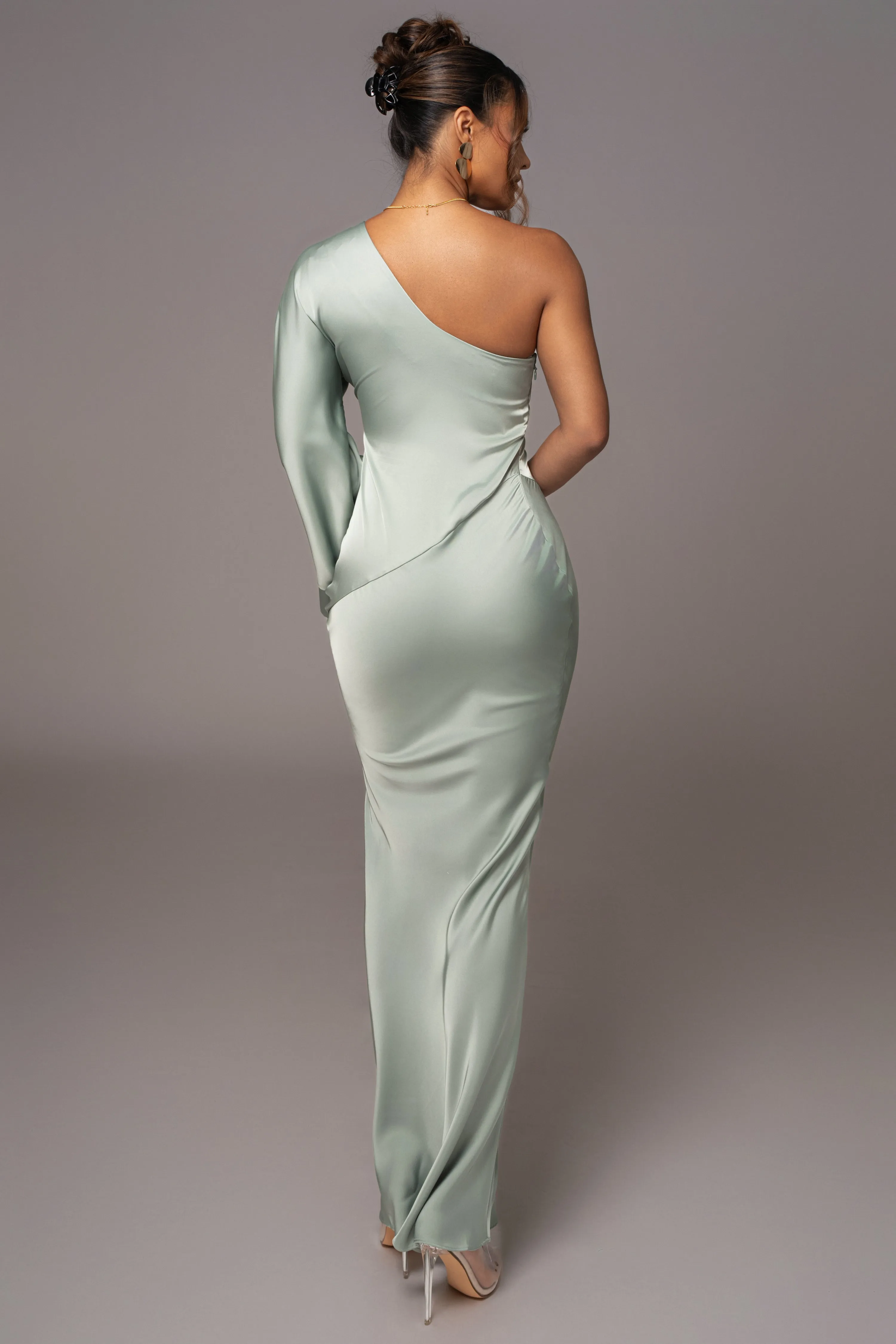 Sage Femme Drape Maxi Dress