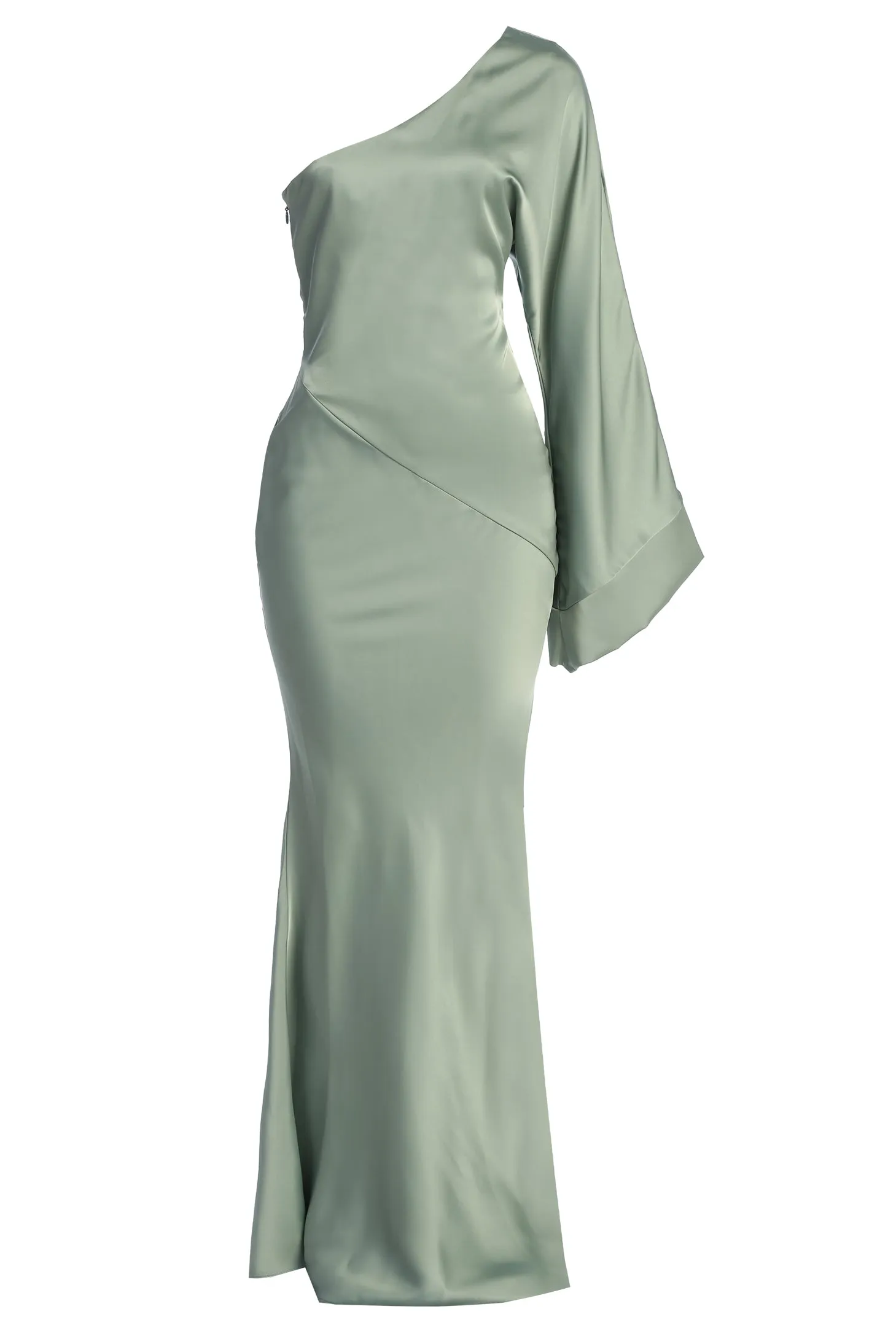 Sage Femme Drape Maxi Dress