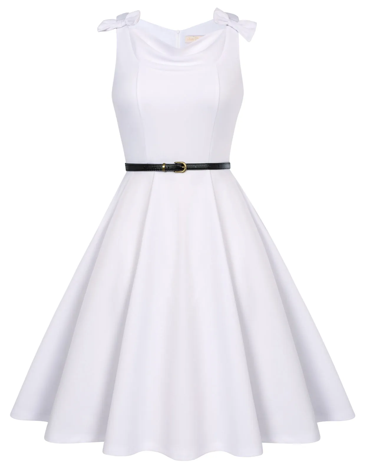 Seckill Offer⌛Sleeveless A Line Dress Vintage Cocktail Party Dress Swing Dress for Wedding Guest