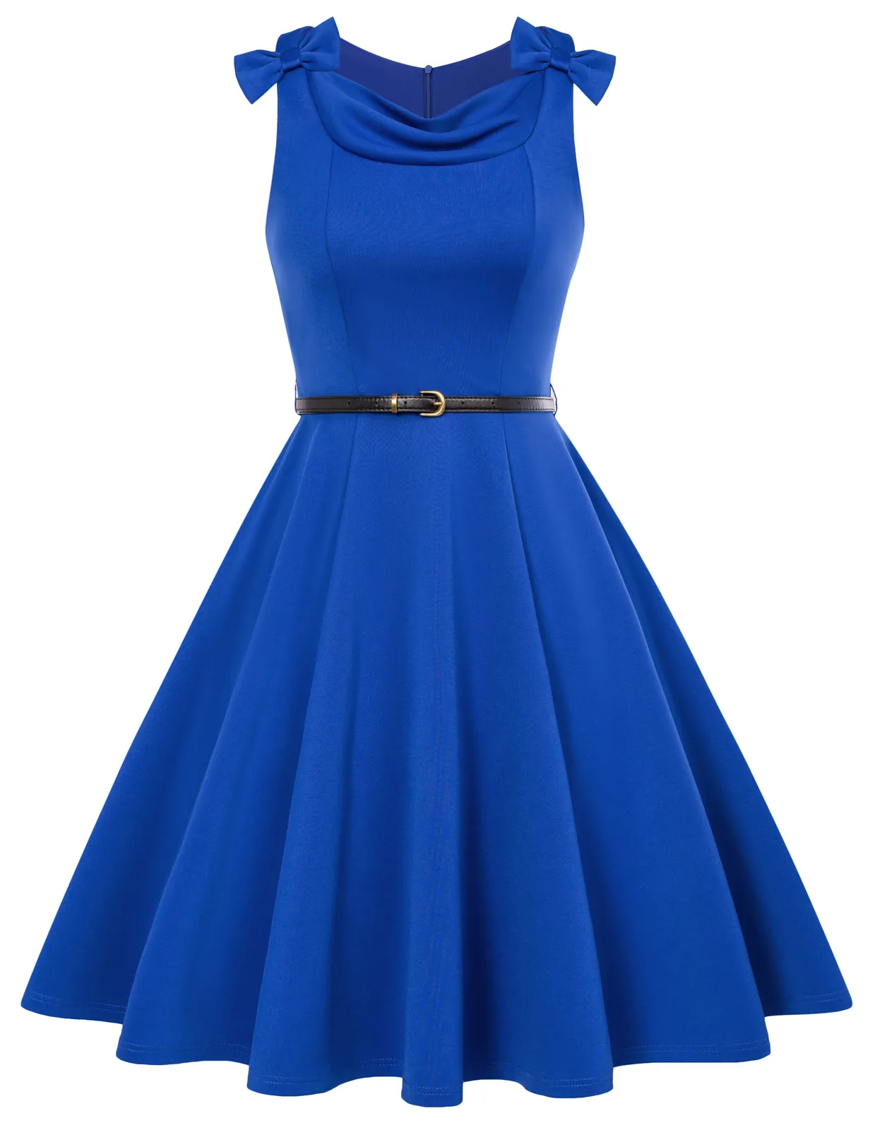 Seckill Offer⌛Sleeveless A Line Dress Vintage Cocktail Party Dress Swing Dress for Wedding Guest