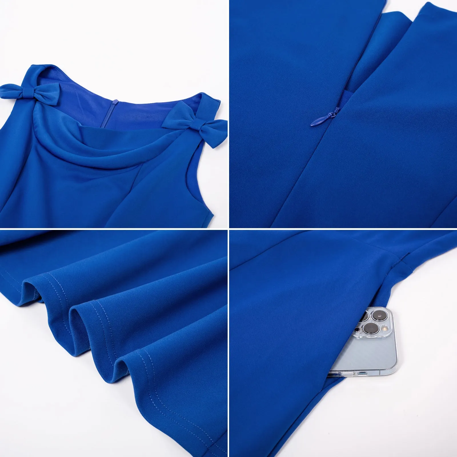 Seckill Offer⌛Sleeveless A Line Dress Vintage Cocktail Party Dress Swing Dress for Wedding Guest