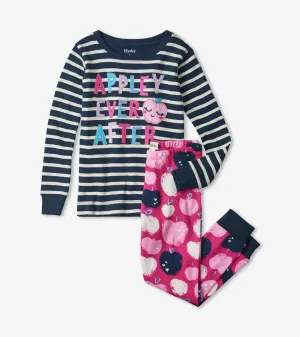 Stamped Apples Organic Cotton Applique Pajama Set | Hatley