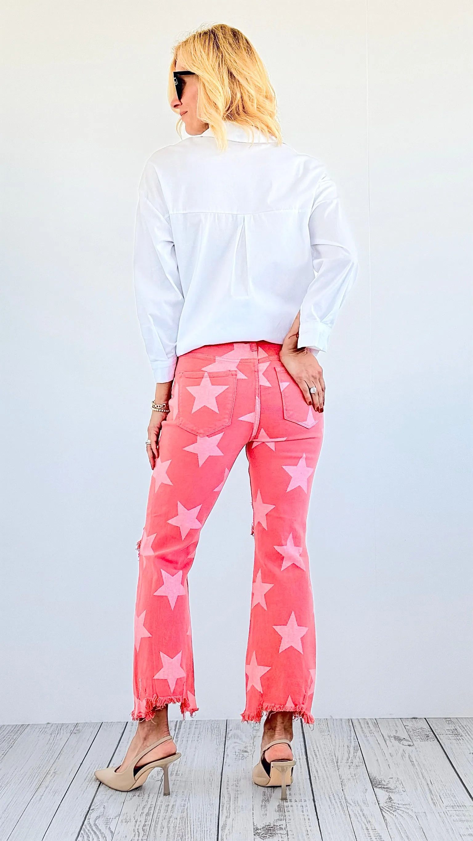 Starlight High-Rise Distressed Denim