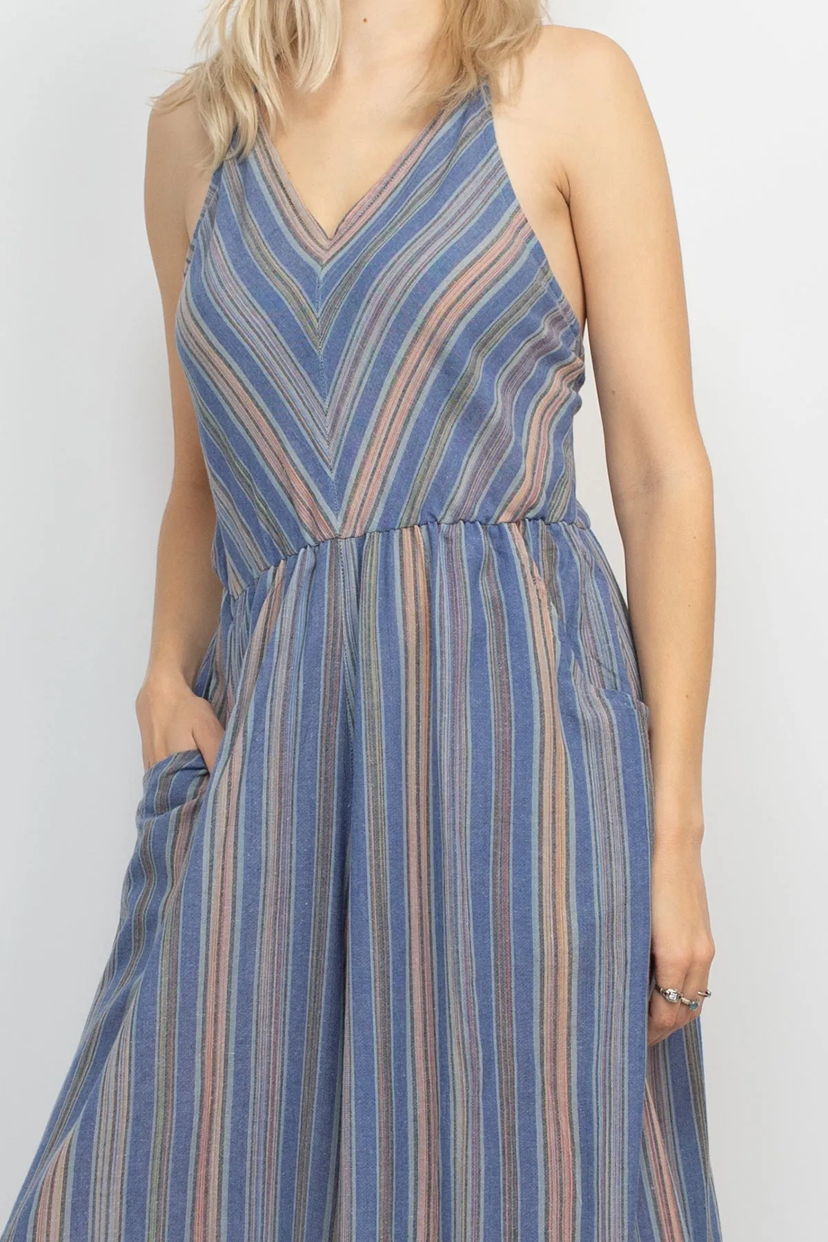 Stripe Plazzo Overall