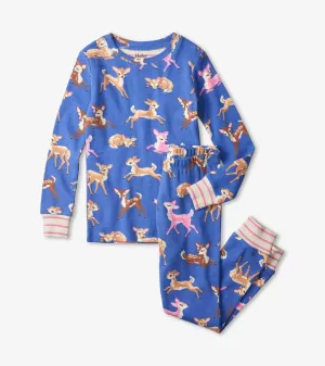 Sweet Fawns Organic Cotton Girls Pajama Set | Hatley