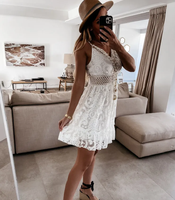 TastyHottie - Present Day Delight Floral Print V-Neck Mini Dress
