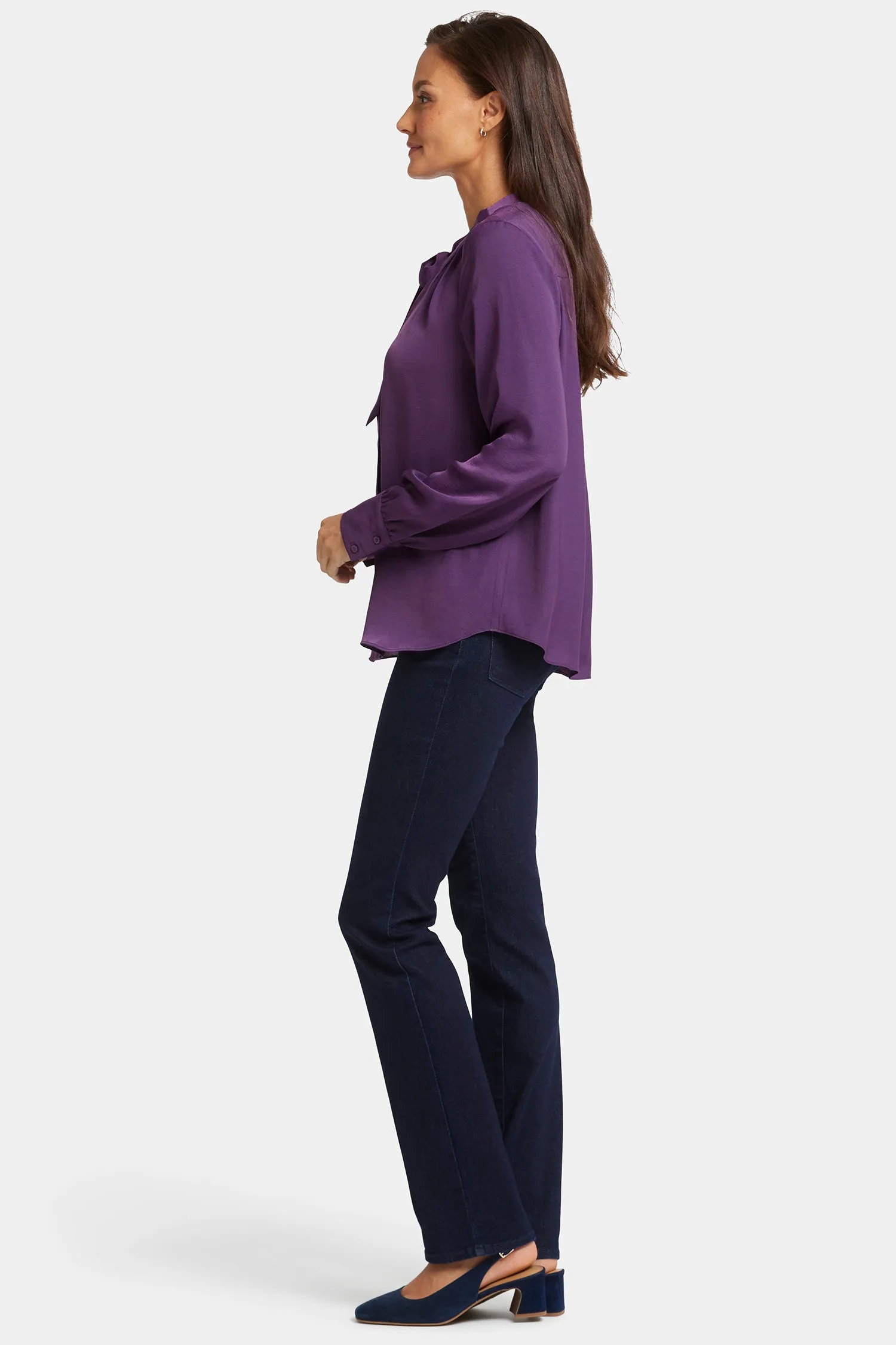 Tie-Neck Blouse - Grape Royale