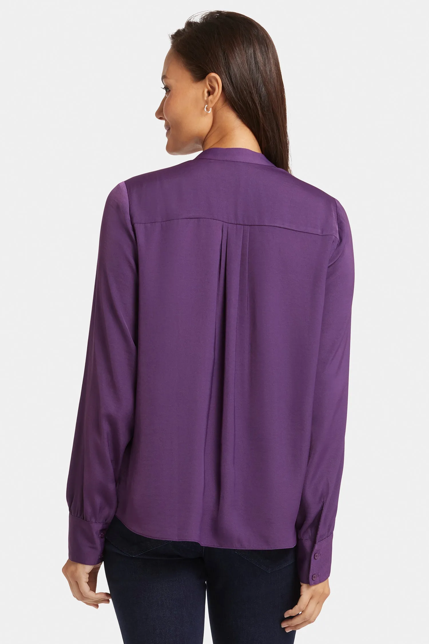 Tie-Neck Blouse - Grape Royale