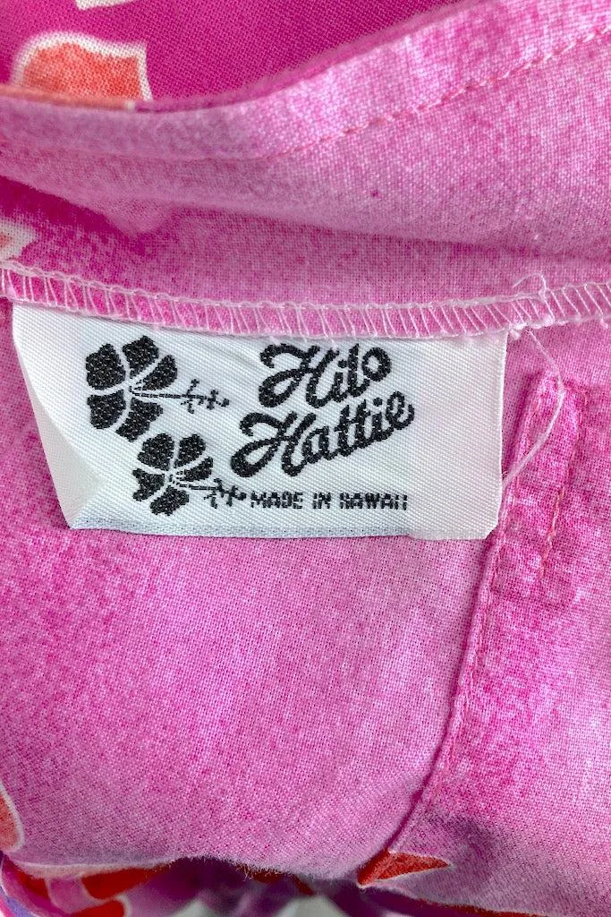 Vintage 1980s Hilo Hattie Pink Romper