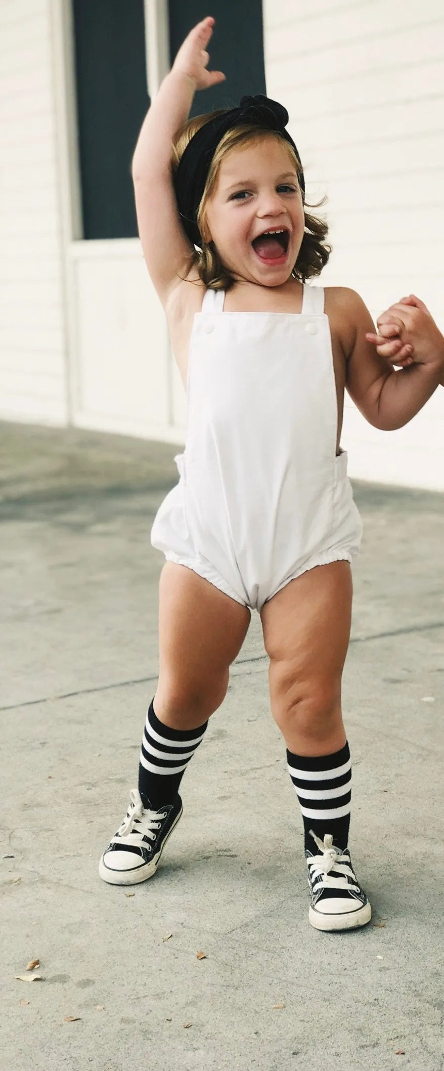 White Boho Baby Romper